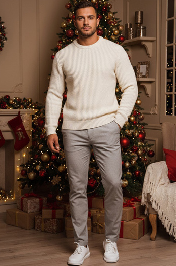 Férfi világos szürke chino nadrág Dstreet UX4415z