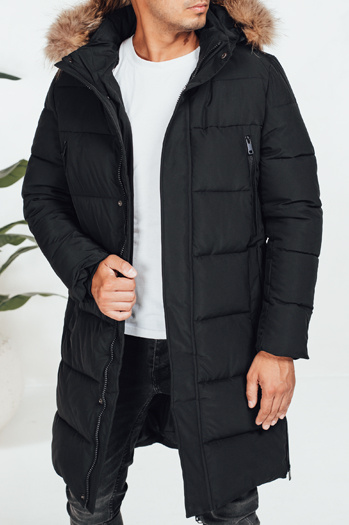 Férfi steppelt télikabát fekete TX5074