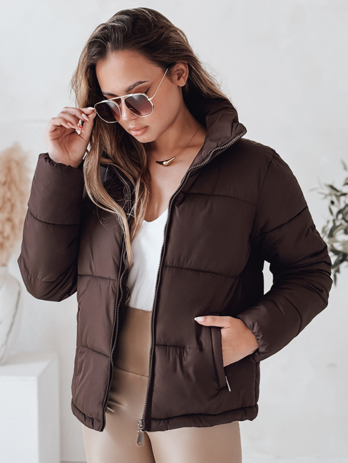 Női steppelt télikabát LAROSE barna Dstreet TY4943 TY4943