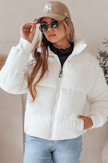 Női téli rövid, steppelt kabát VIBEGIRL fehér Dstreet TY4947