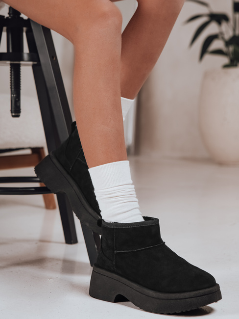 Női hócsizma vastag talppal fekete Dstreet ZY1284 ZY1284