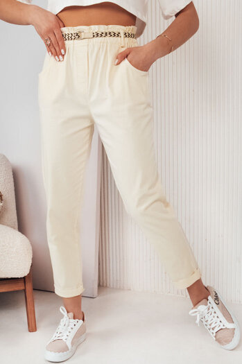 Női szövetnadrág ERLON sárga Dstreet UY2029 UY2029