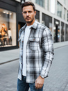 Férfi fekete-fehér kockás flanel ing Dstreet DX2677