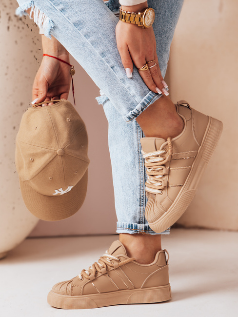 Női sportos tornacipő SNEAKI khaki Dstreet ZY0824 ZY0824