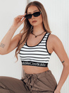 Női csíkos top SUNSEL fehér Dstreet RY2417_2
