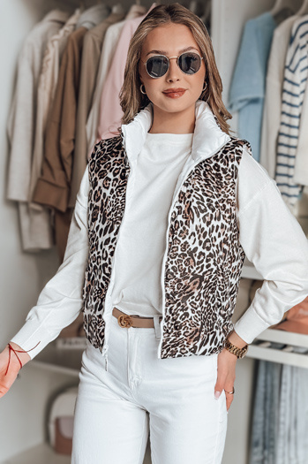 Női rövid, fordítható mellény CHIPUFF fehér Dstreet TY4821