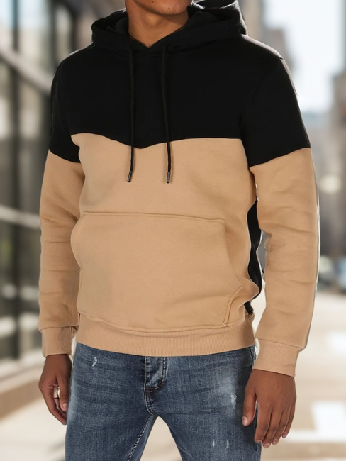 Férfi basic kapucnis pulóver fekete Dstreet BX5877