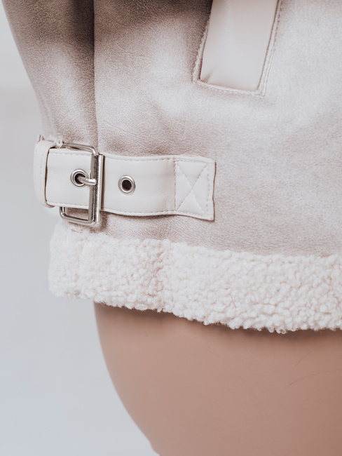 Női SOFTSTILL szarvasbőr kabát camel báránybőrrel Dstreet TY4748