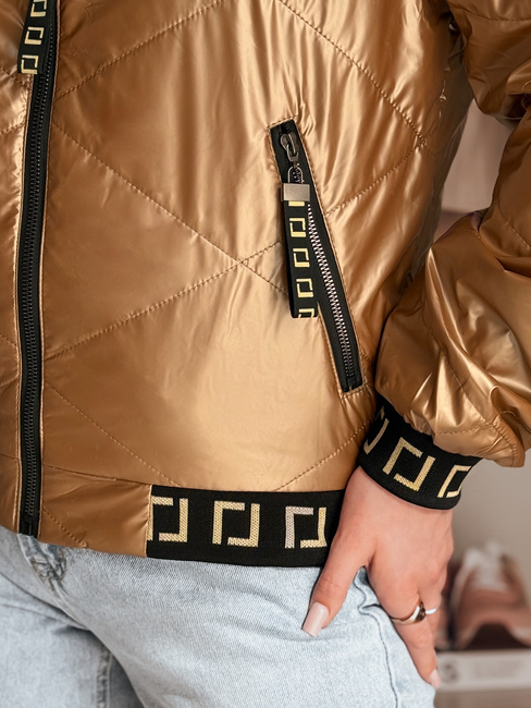 Női steppelt bomber dzseki GLAMCIX bézs Dstreet TY4784