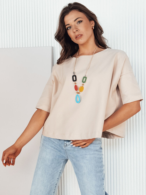 Női oversize blúz BULS bézs Dstreet RY2505 Dstreet RY2505