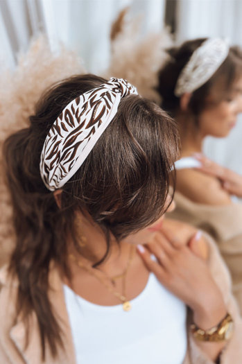 Női hajpánt WILD Szín Világosbézs DSTREET HY0031