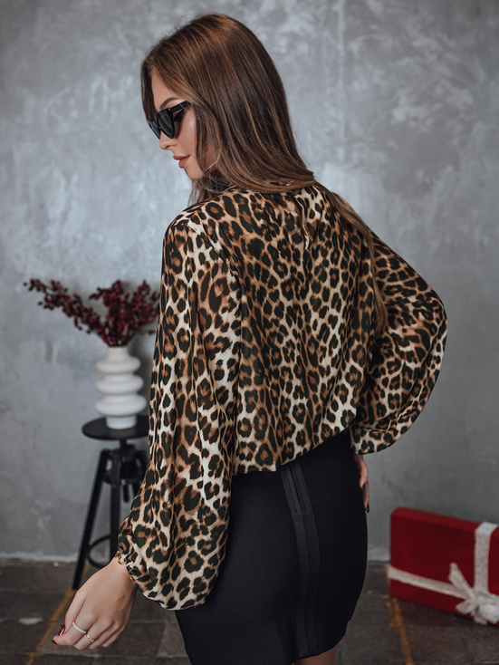 Női oversize LEOPARDY blúz leopárd mintás Dstreet RY2708