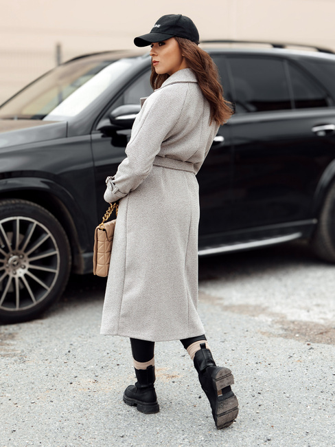 Női oversize kabát CAMELLYN hosszú világosbarna Dstreet NY0744 NY0744