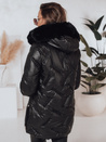 Női télikabát LOVEINSIDE steppelt szőrmével fekete Dstreet TY5049 TY5049