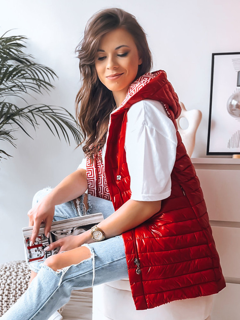 Női kétoldalas mellény CRISTINA Szín Piros DSTREET TY3471