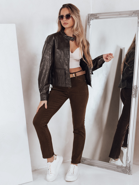 Női karcsúsított farmer barna Dstreet UY2843 UY2843