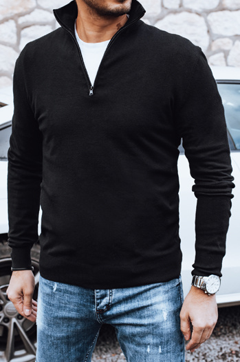 Férfi fekete pulóver Dstreet WX1894