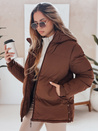 MISSFROST női steppelt kapucnis dzseki barna Dstreet TY4959
