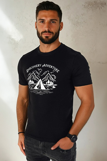 Férfi mintás póló Szín Fekete DSTREET RX5413