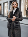 Női szőrme kabát barna Dstreet TY5229z