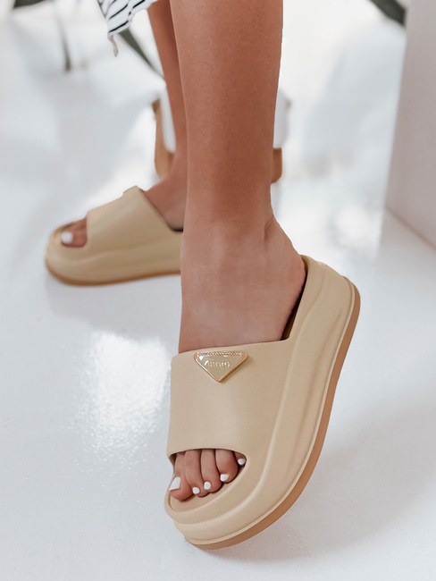 Női platform flip-flop SUN STEPS khaki Dstreet ZY0847 ZY0847