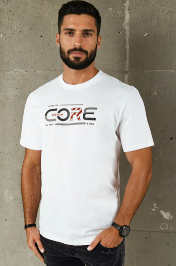 Férfi mintás póló Szín Fehér DSTREET RX5418