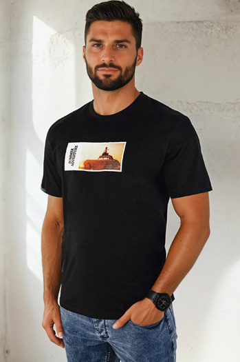 Férfi mintás póló Szín Fekete DSTREET RX5485