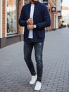 Férfi sötétkék kardigán pulóver Dstreet WX2346