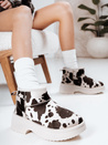 Női hócsizma vastag talppal, foltokkal Dstreet ZY1285 ZY1285