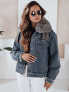 Női FURDENIM farmer dzseki szőrmével világoskék Dstreet TY4755