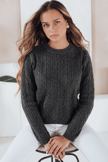 Női BRAVINA pulóver sötétszürke Dstreet MY2526