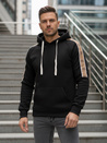 Férfi kapucnis pulóver fekete Dstreet BX5941