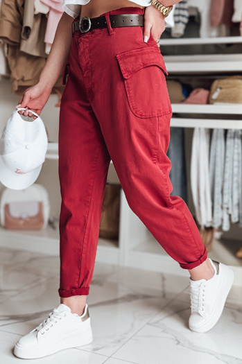 Női buggyos nadrág GOTRENDI bordó Dstreet UY2526