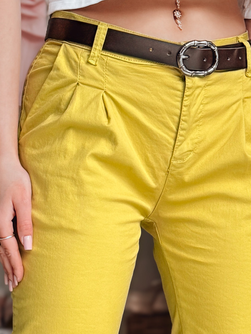 Női chino övvel MODELA mustár Dstreet UY2563