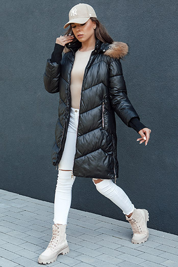 Kurtka zimowa damska pikowana LAGOON czarna Dstreet TY4499