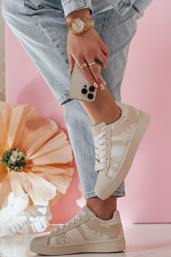 Női platform tornacipő LUCIOS bézs Dstreet ZY0863 ZY0863