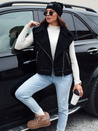 Női szarvasbőr mellény báránybőrrel WOOLZIP fekete Dstreet TY4742
