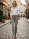 Női magas derekú, széles szárú farmer szürke Dstreet UY2875 UY2875