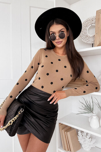 Női rövid pulóver ATHENA  Szín Camel DSTREET MY2053