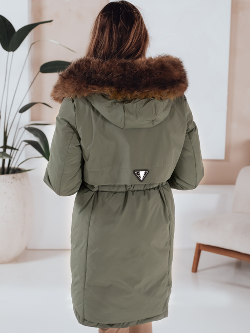 Női téli parka dzseki kapucnival zöld Dstreet TY5081