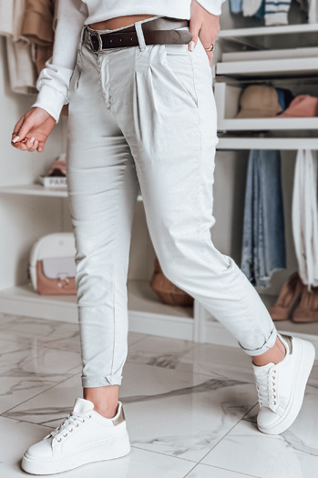 Női chino övvel MODELA világosszürke Dstreet UY2564