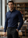 Férfi elegáns sötétkék ing Dstreet DX2477