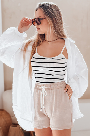 Női rövidnadrág HOT VIBE khaki Dstreet SY0441