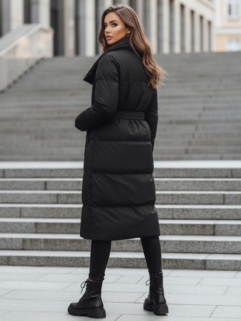 Női steppelt kabát kabát FAVI fekete Dstreet TY3089