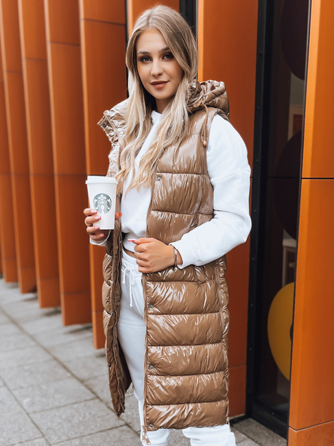 Női steppelt mellény GANTINI Szín Camel DSTREET TY3741