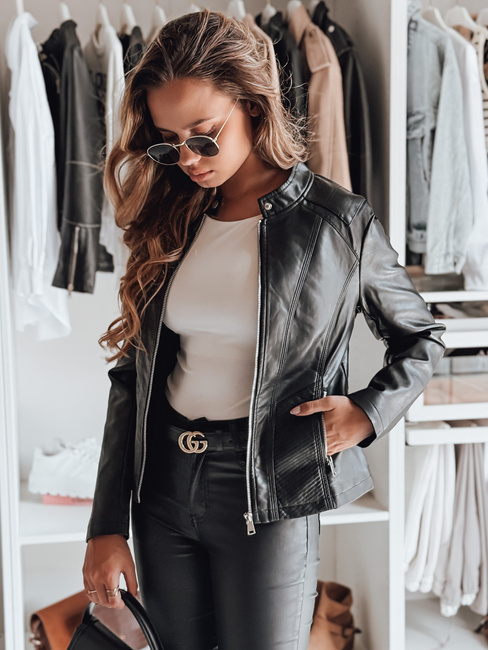 Női bőrdzseki ROCKYLADY fekete Dstreet TY4968 TY4968
