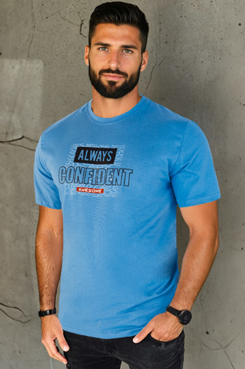 Férfi mintás póló Szín Kék DSTREET RX5408