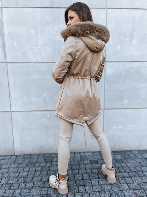 Női téli parka kabát GODDESS bézs Dstreet TY3868 TY3868