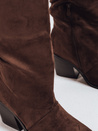 Női szarvasbőr cowboy csizma barna Dstreet ZY1202