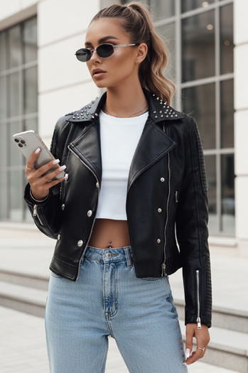 Női bőrdzseki TRUCCO Szín Fekete DSTREET TY4178